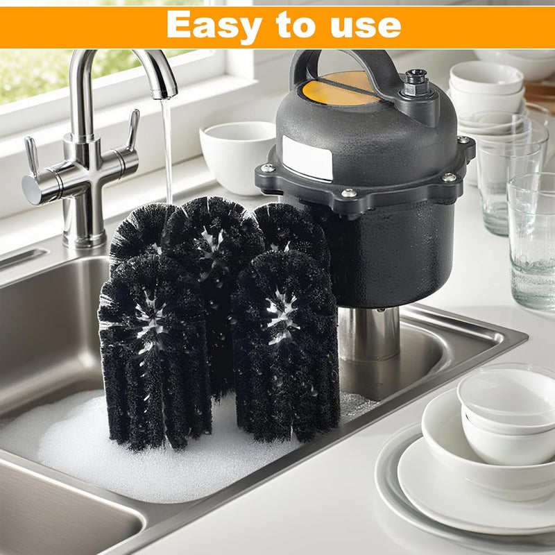 Xihu BRS-1722 Glass Washer Brush Replacement Part, Compatible with Bar Maid Glass Washers, Including Four 6 inch Brushes and one 7.5 inch Brush, Replaces SS-100, SS-101, A-200, and A-205 - Image 5